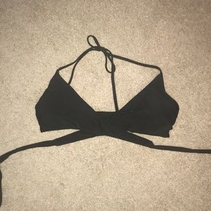 Black Hollister Wrap Bikini Top